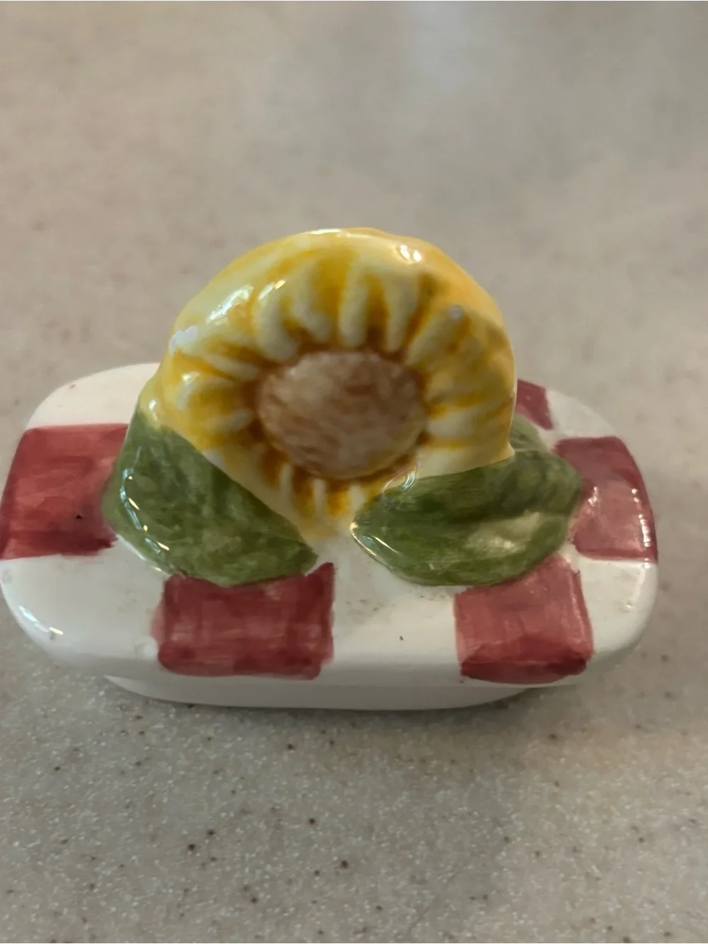 Sunflower Ceramic Teapot with Yellow Accent